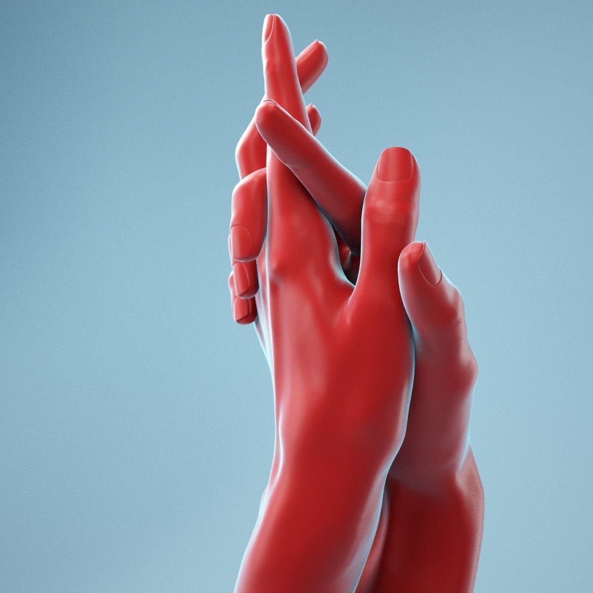 Interwoven Realistic Hand Model 18 3D model_3