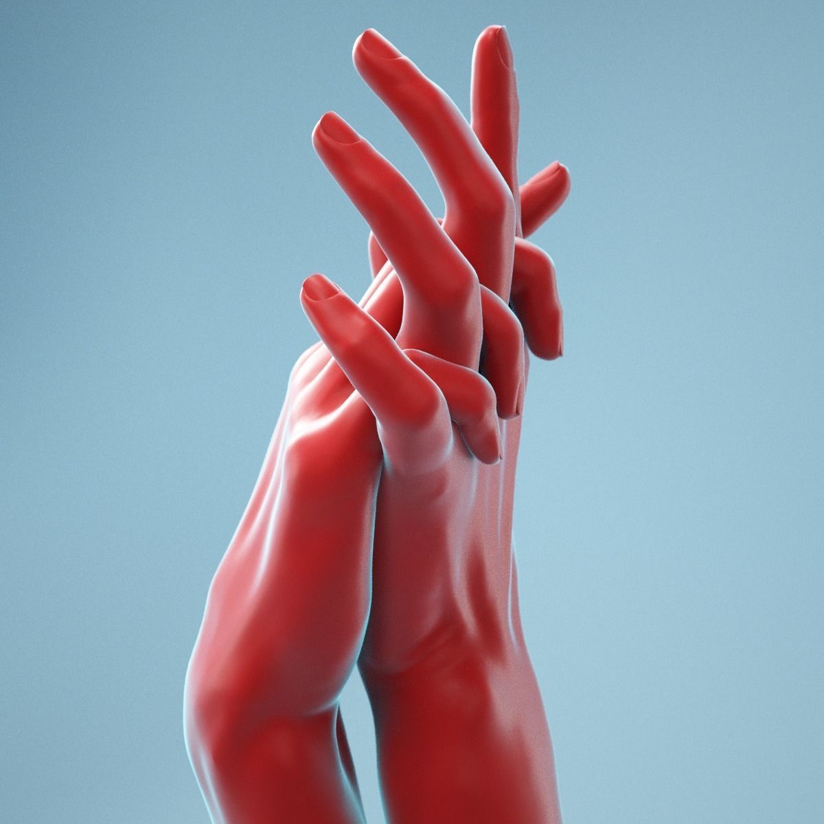Interwoven Realistic Hand Model 18 3D model_8