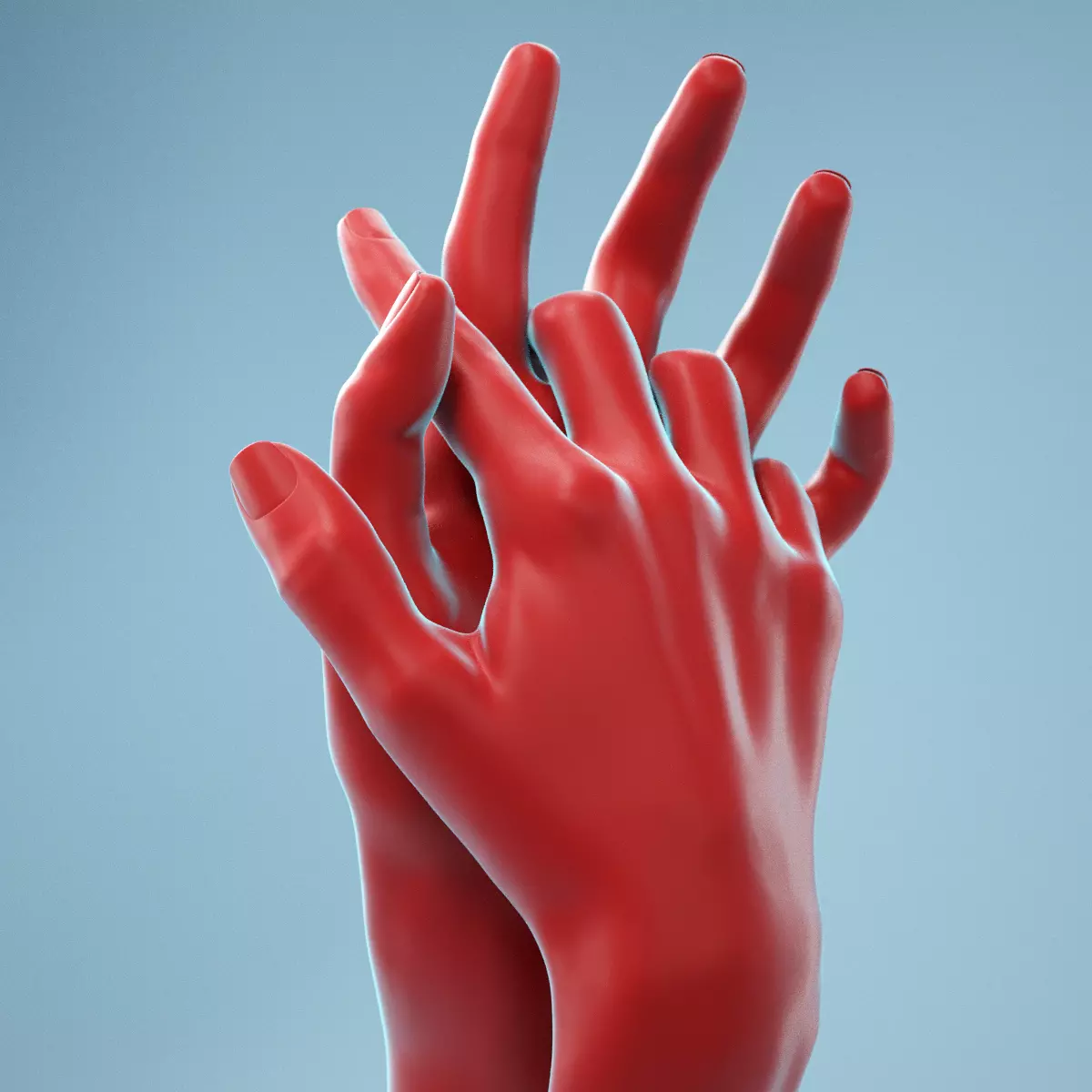 Interwoven Realistic Hand Model 18 3D model_0
