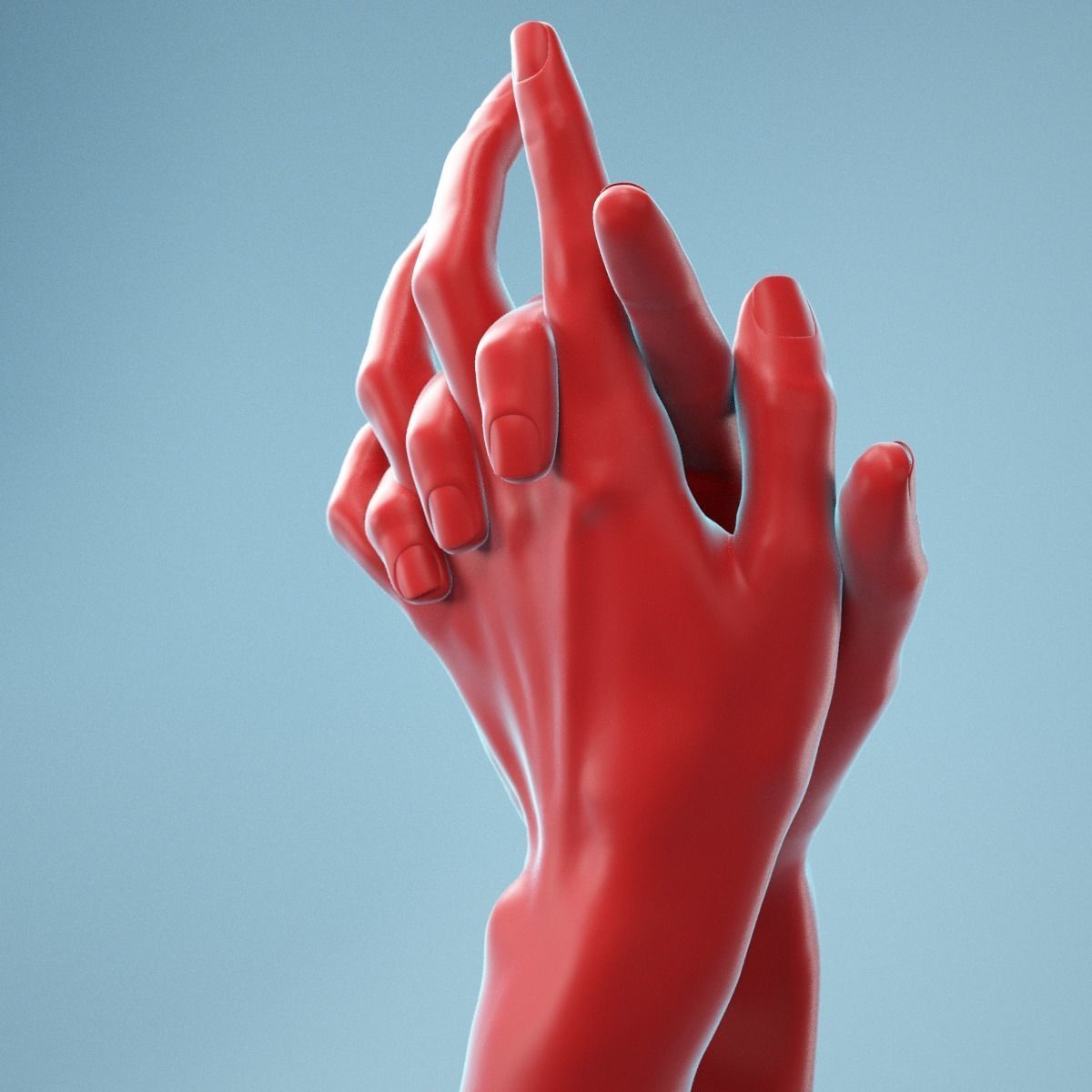 Interwoven Realistic Hand Model 18 3D model_4