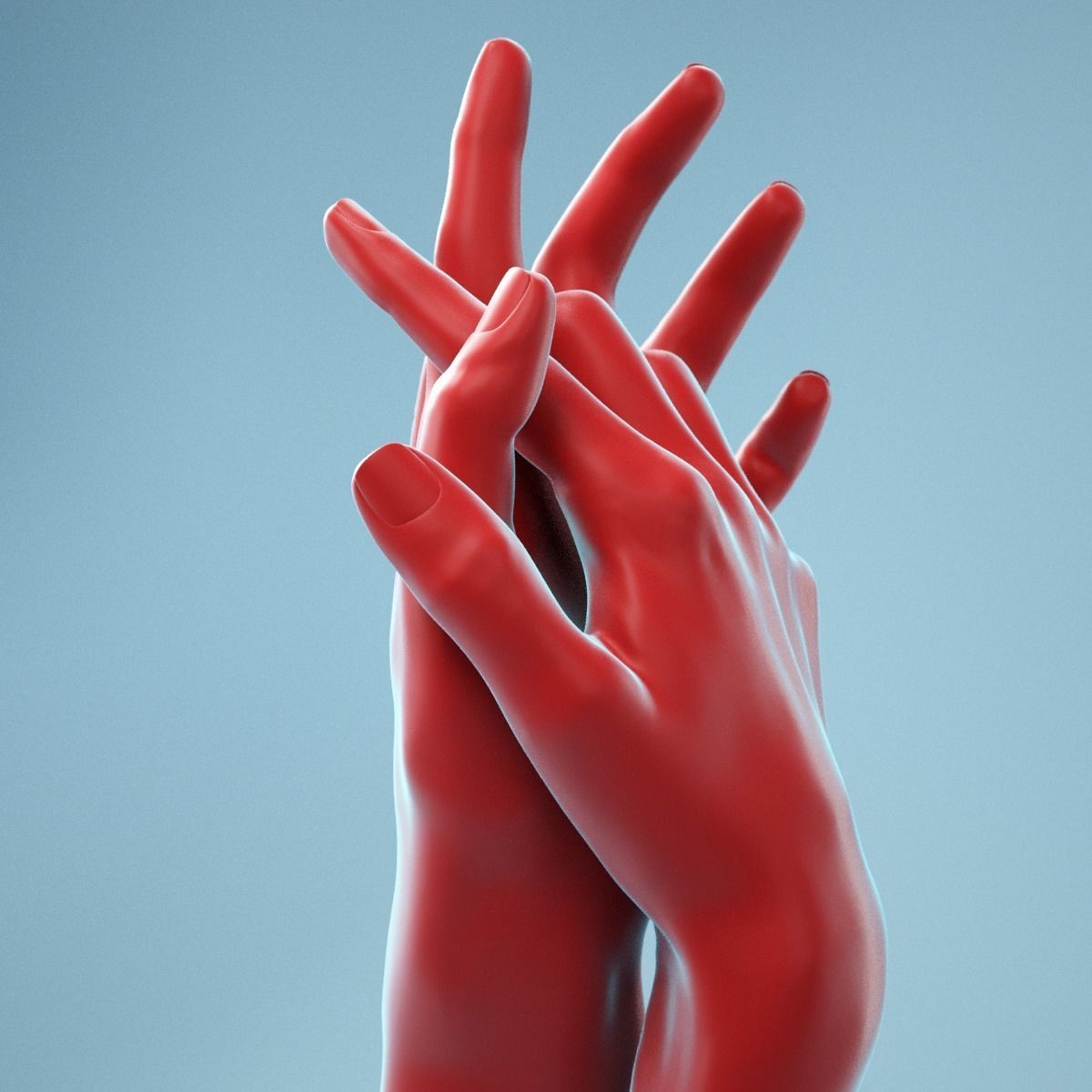 Interwoven Realistic Hand Model 18 3D model_1