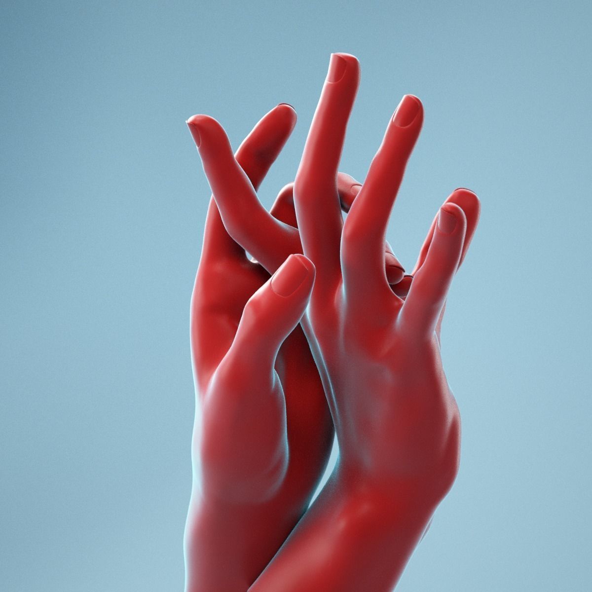 Washing Realistic Hands Model 23 3D model_1