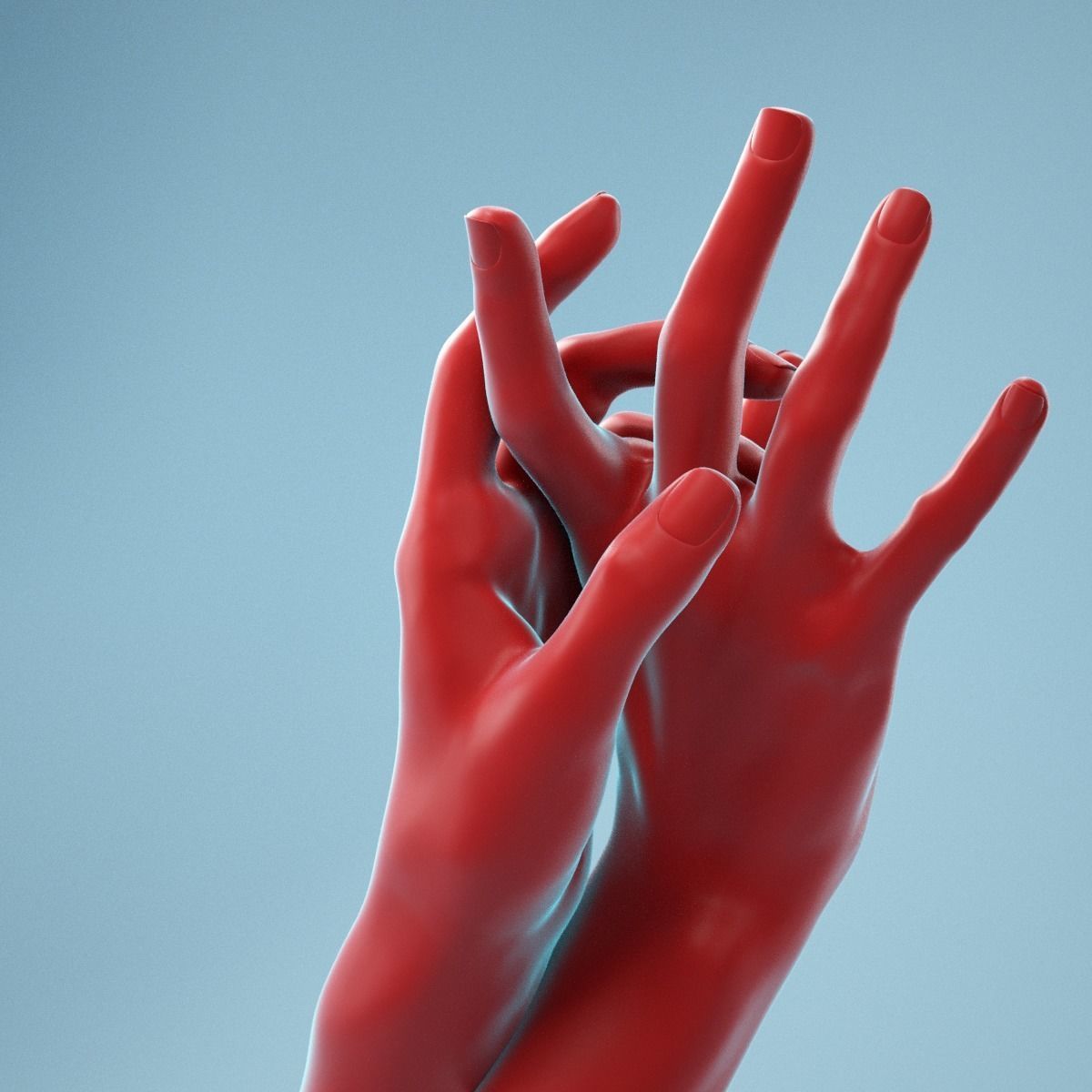 Washing Realistic Hands Model 23 3D model_2