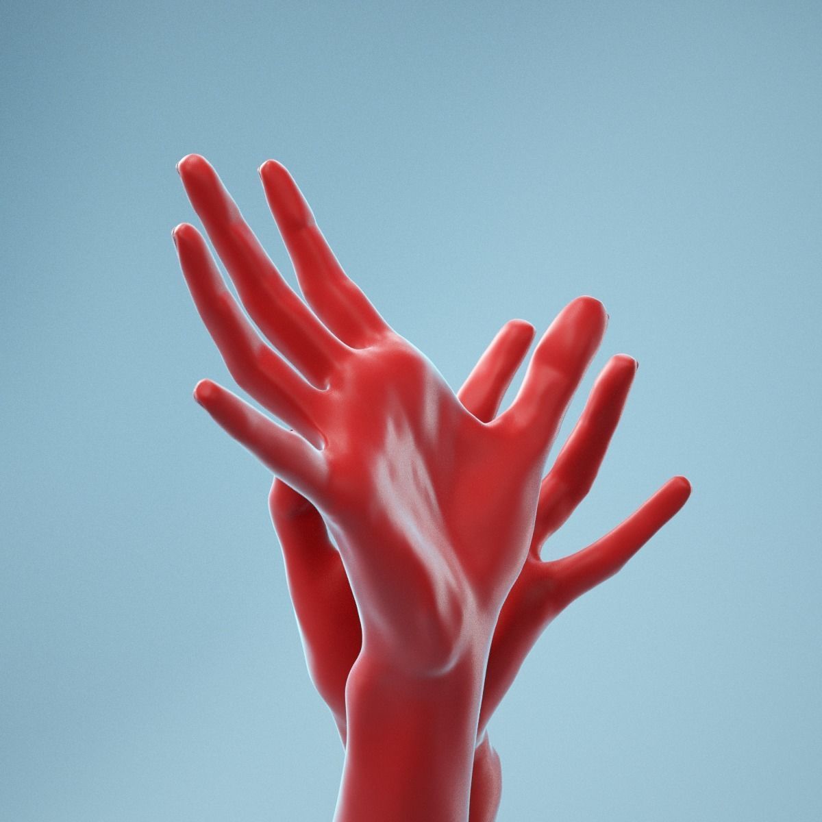 Releasing Realistic Hand Model 24 3D model_2