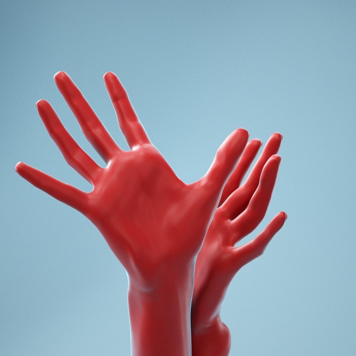 Releasing Realistic Hand Model 24 3D model_1
