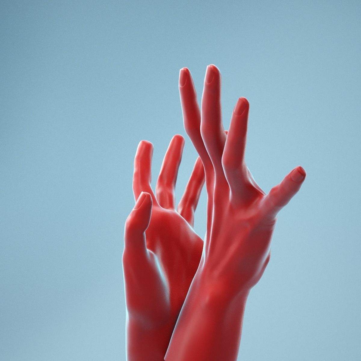 Releasing Realistic Hand Model 24 3D model_4