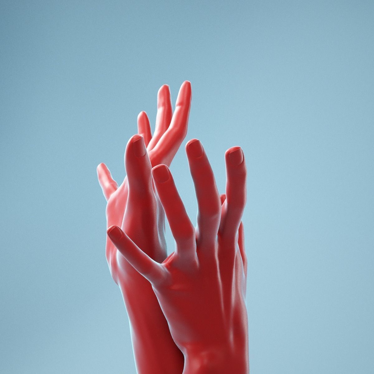 Releasing Realistic Hand Model 24 3D model_10