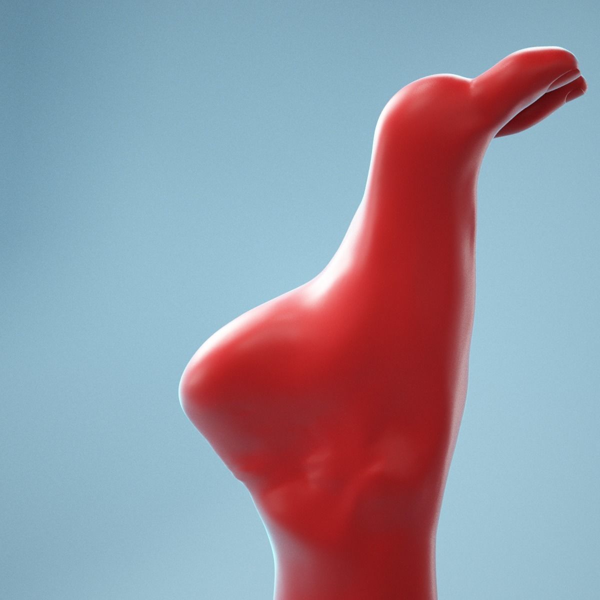 Tip Toes Heeled Realistic Foot Model 03 3D model_7