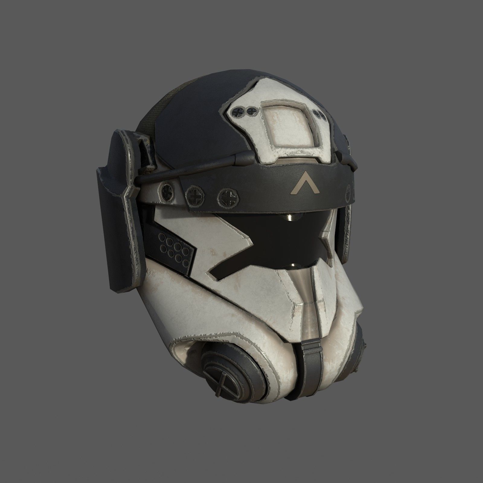Scifi helmet ver 16 Low-poly 3D model_3