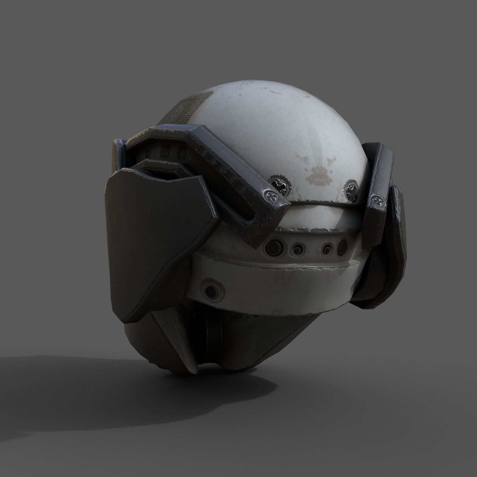 Scifi helmet ver 16 Low-poly 3D model_2