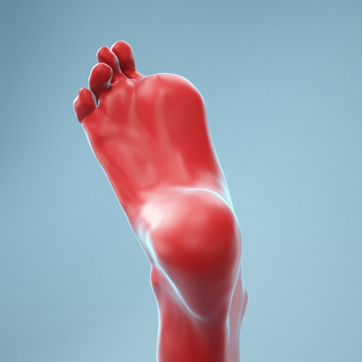 Big Toe Pointing Realistic Foot Model 07 3D model_9