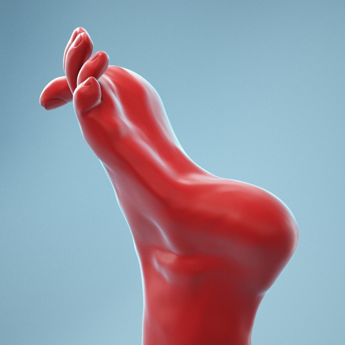 Big Toe Pointing Realistic Foot Model 07 3D model_11