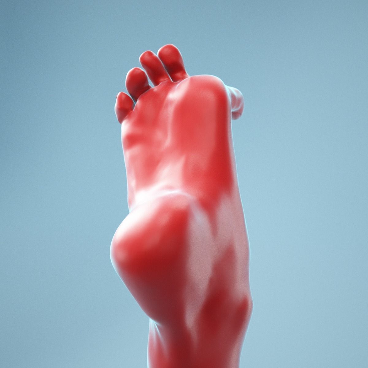 Big Toe Pointing Realistic Foot Model 07 3D model_8
