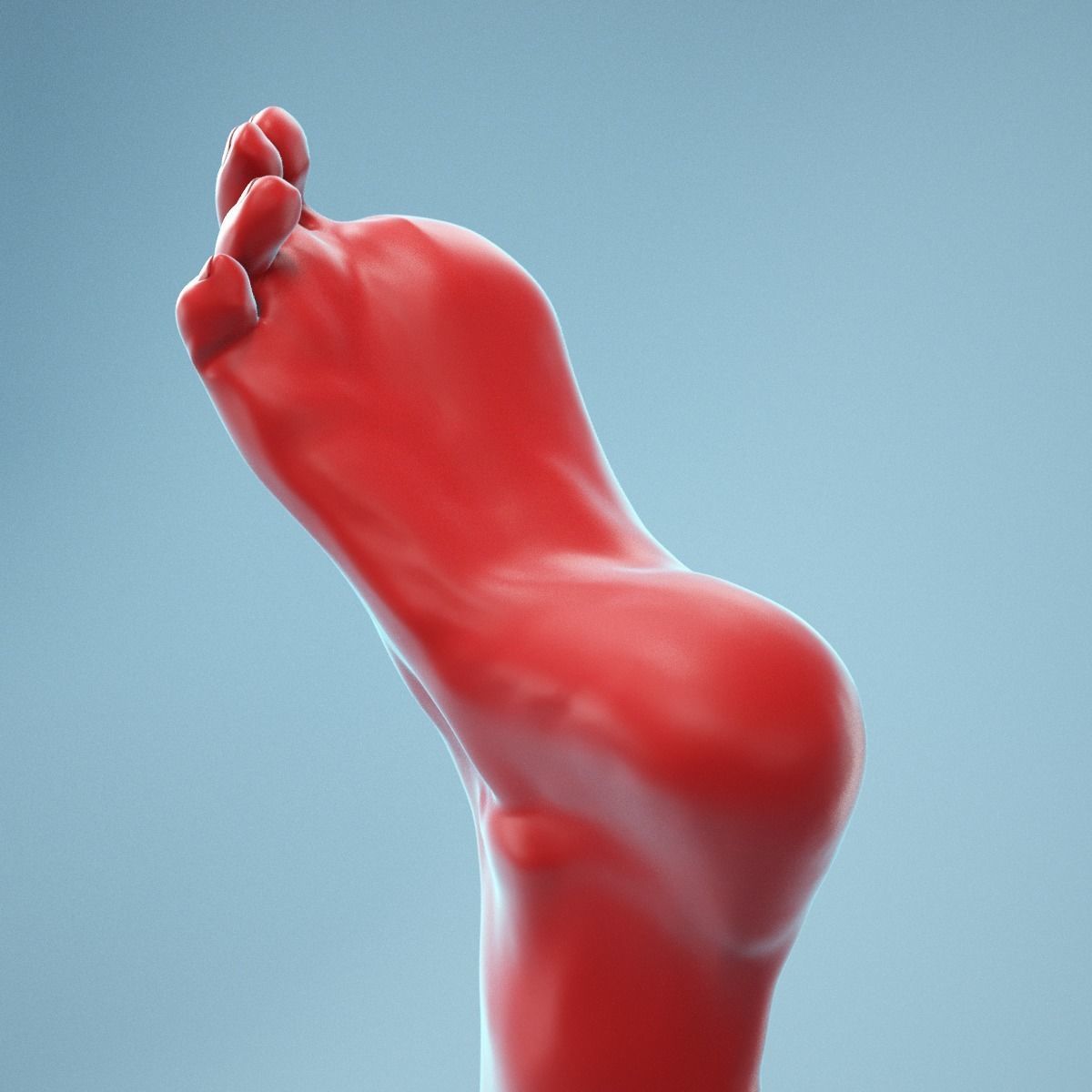 Big Toe Pointing Realistic Foot Model 07 3D model_10