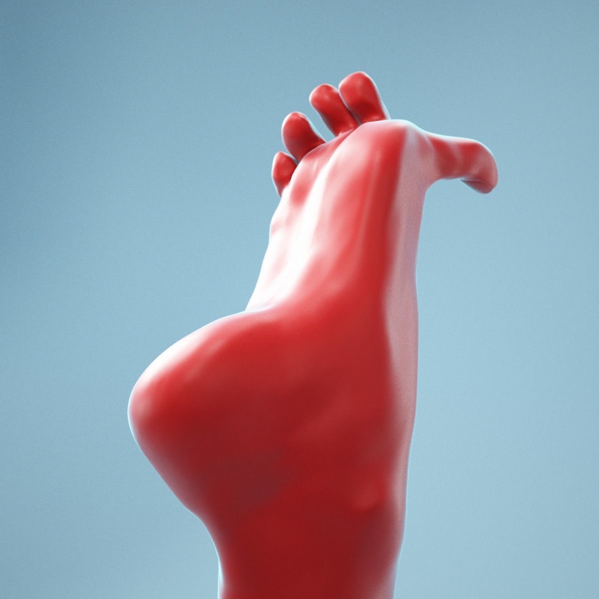 Big Toe Pointing Realistic Foot Model 07 3D model_7