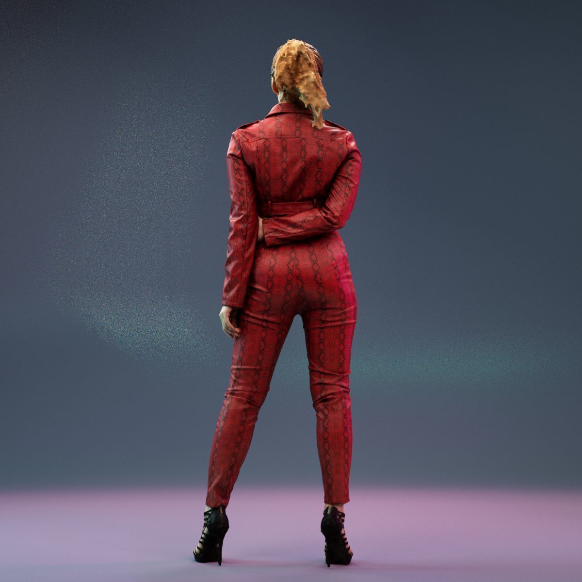 Red Leather Snake Outfit Girls Collection _9