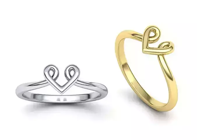 Heart Baby design ring  3dmodel 3D print model