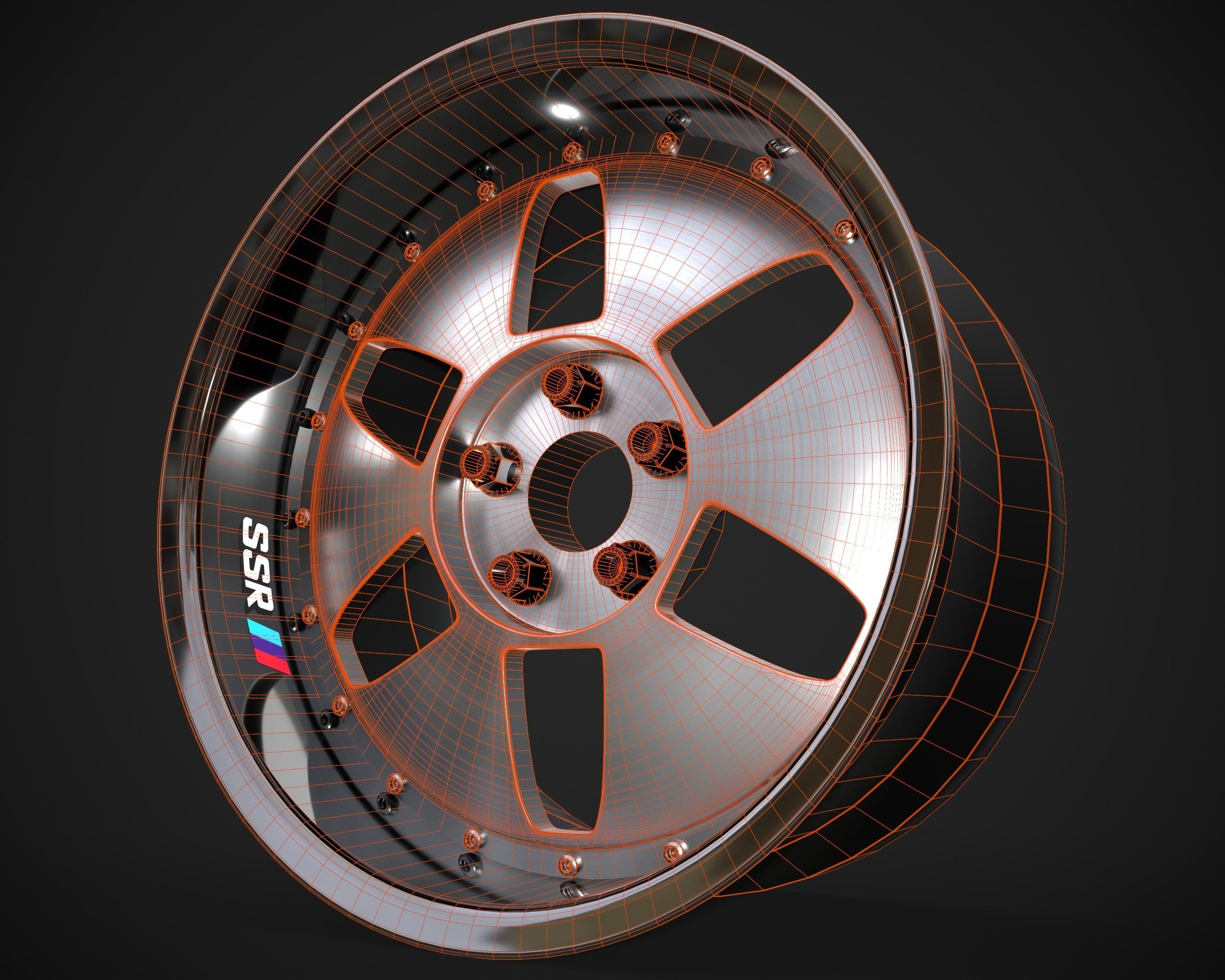 SSR Vienna Kreis rim Low-poly 3D model_3