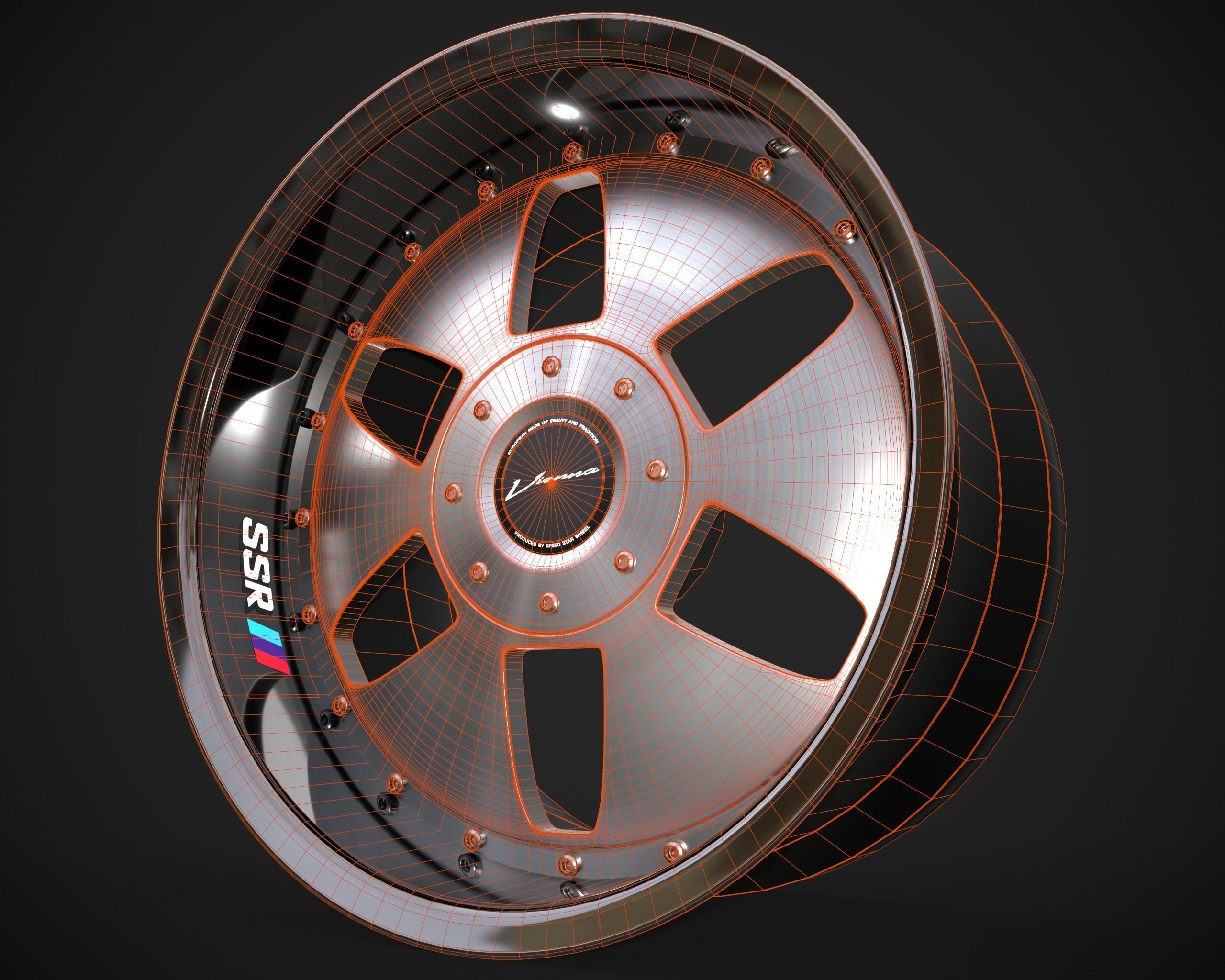 SSR Vienna Kreis rim Low-poly 3D model_1