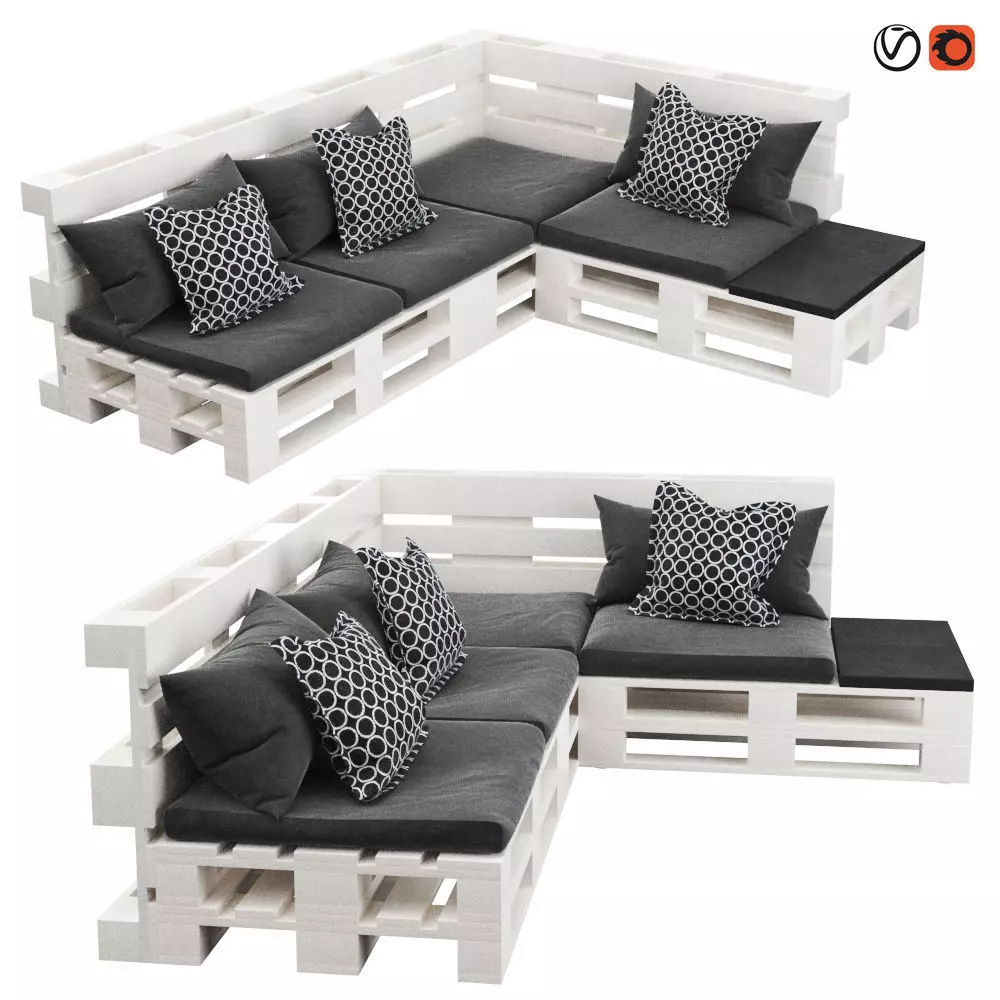  Furniture made of euro pallets 3D model_0