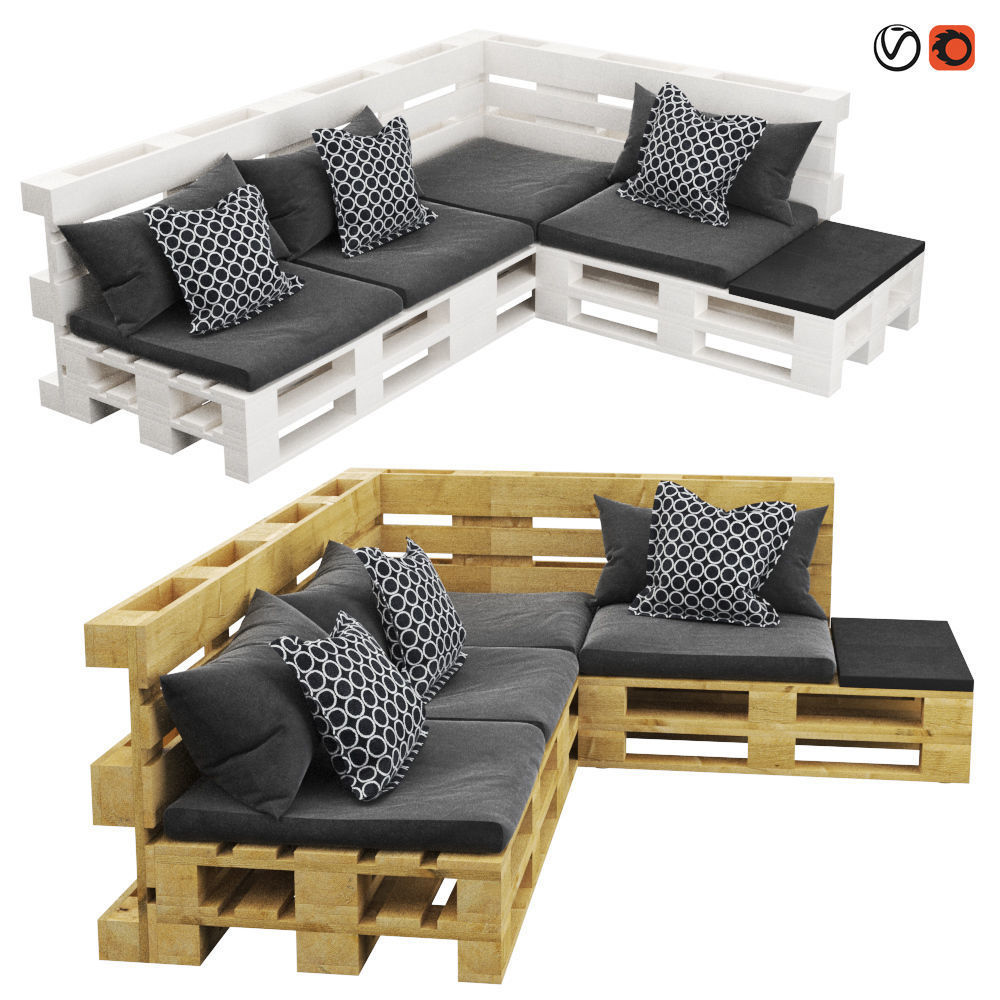  Furniture made of euro pallets 3D model_3