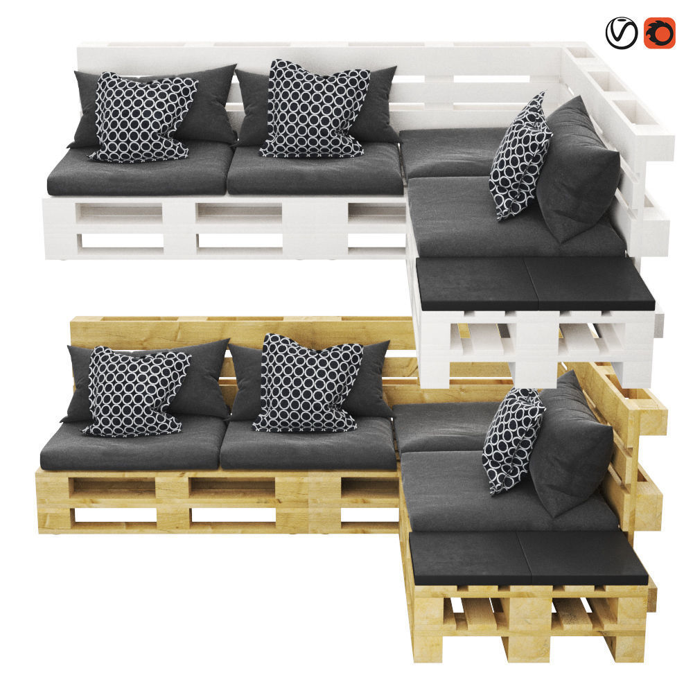  Furniture made of euro pallets 3D model_1