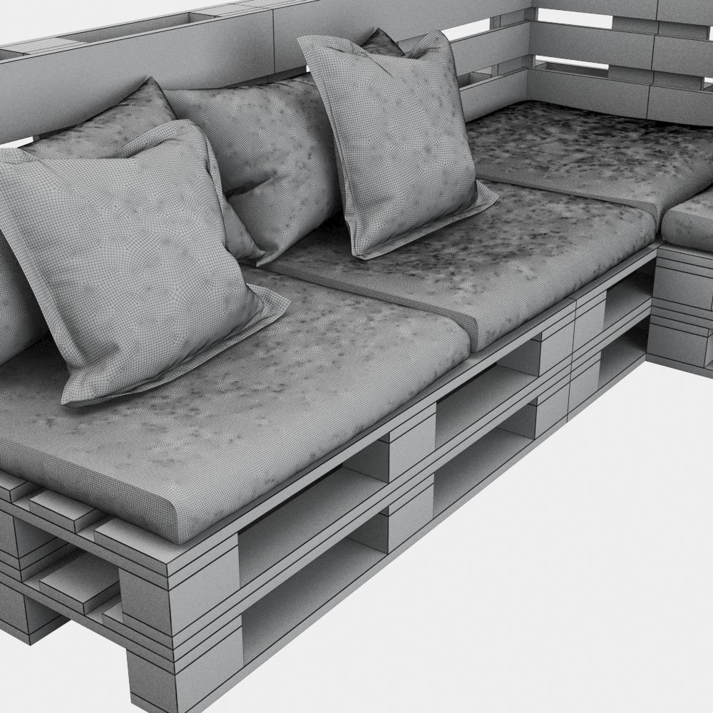  Furniture made of euro pallets 3D model_4