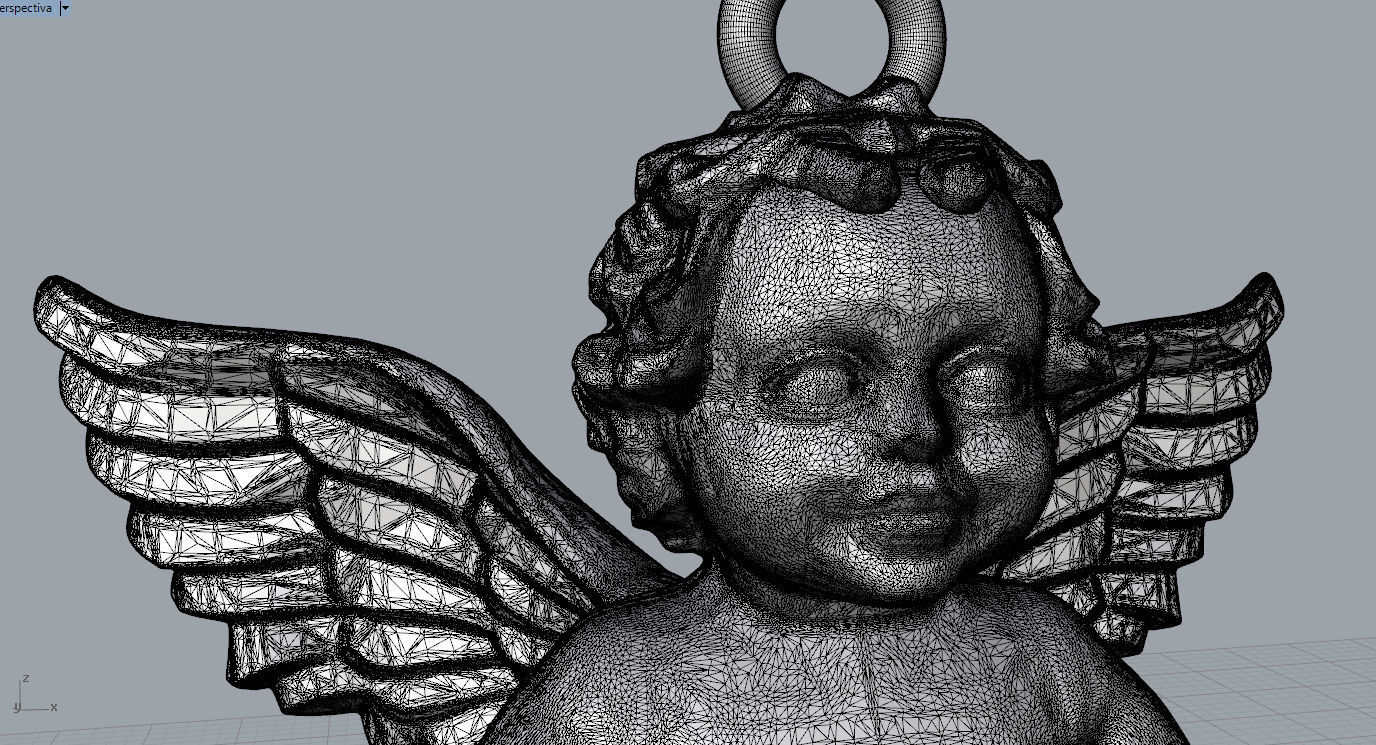 Angel charm 3D print model_6