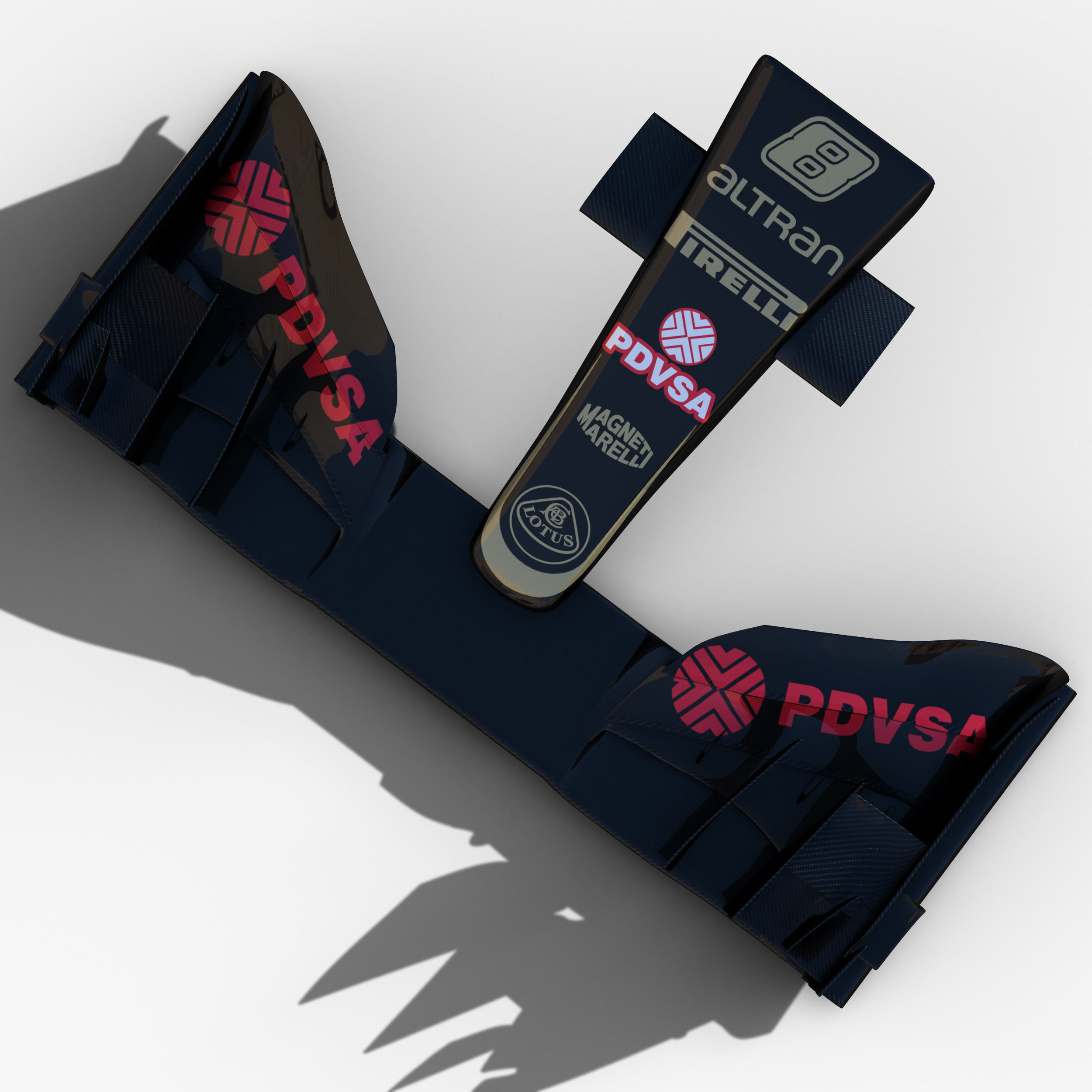 Lotus E23 Front wing Low-poly 3D model_2