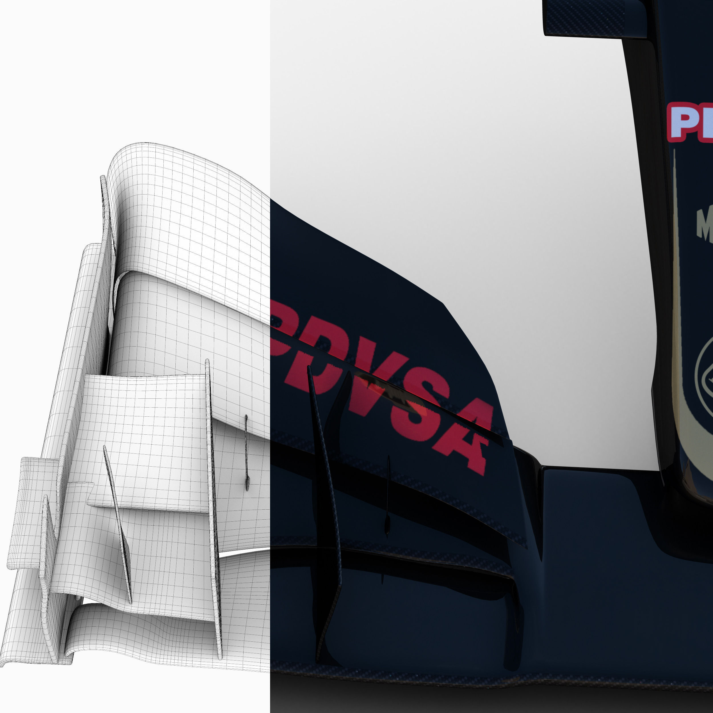Lotus E23 Front wing Low-poly 3D model_10