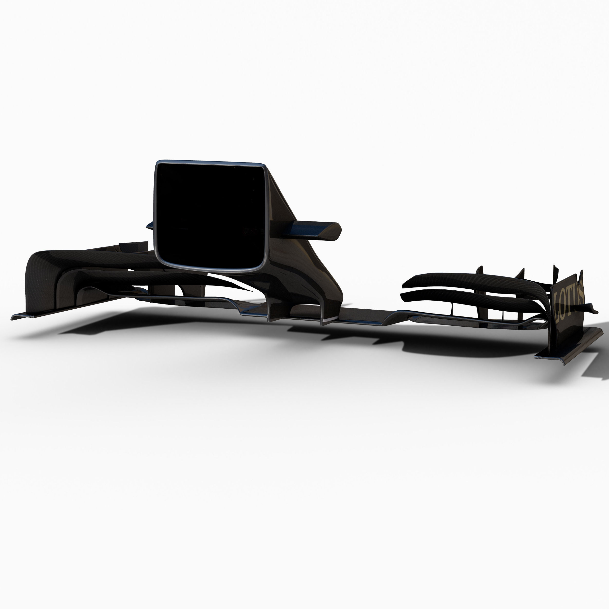 Lotus E23 Front wing Low-poly 3D model_7