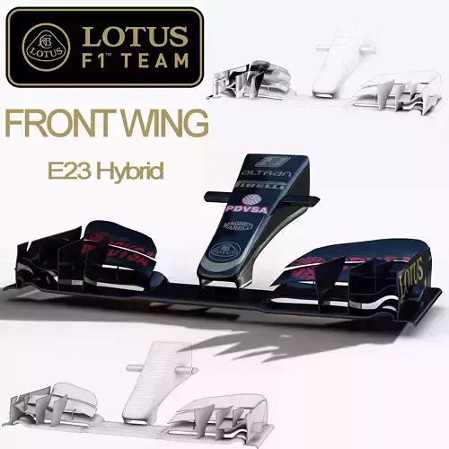 Lotus E23 Front wing Low-poly 3D model