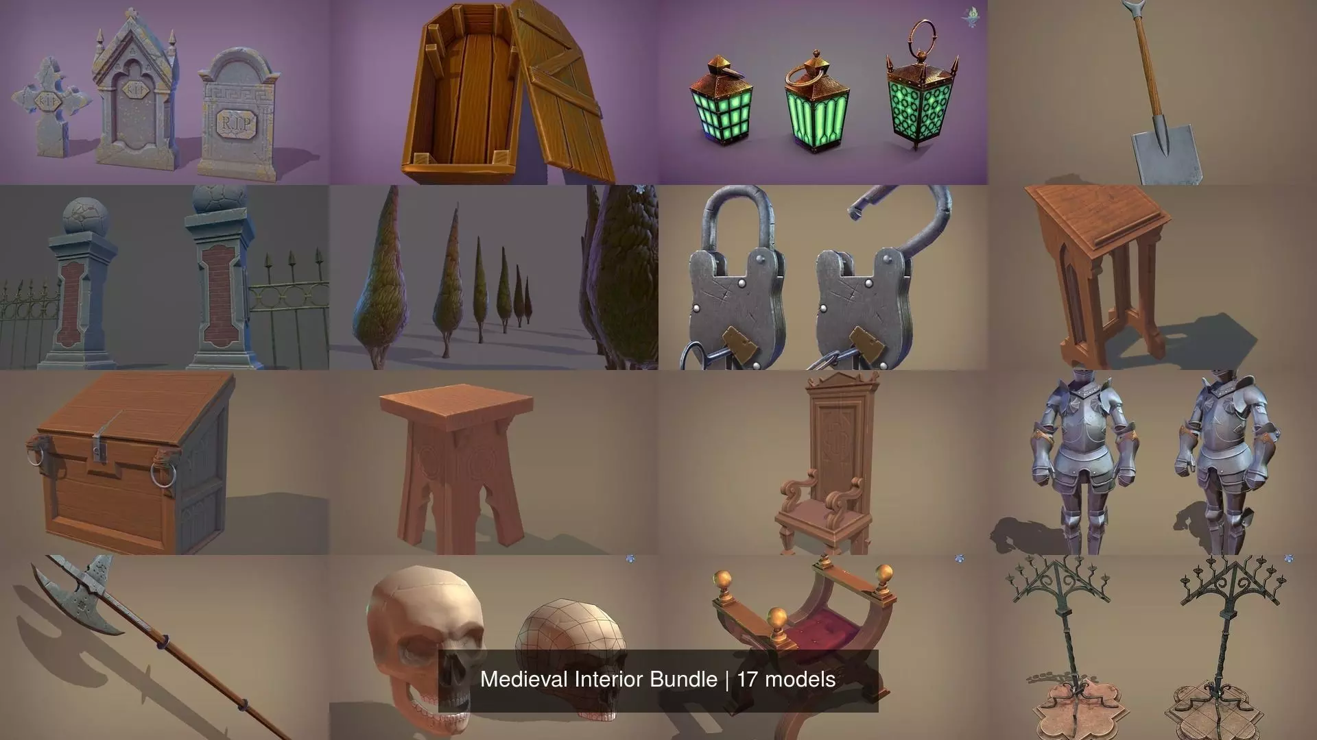 Medieval Interior Bundle 3D Model Collection_0