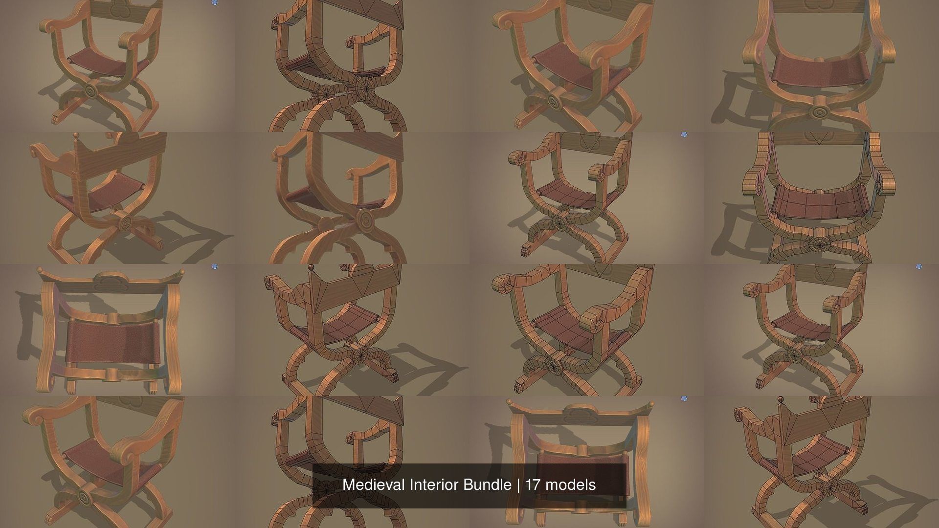Medieval Interior Bundle 3D Model Collection_2