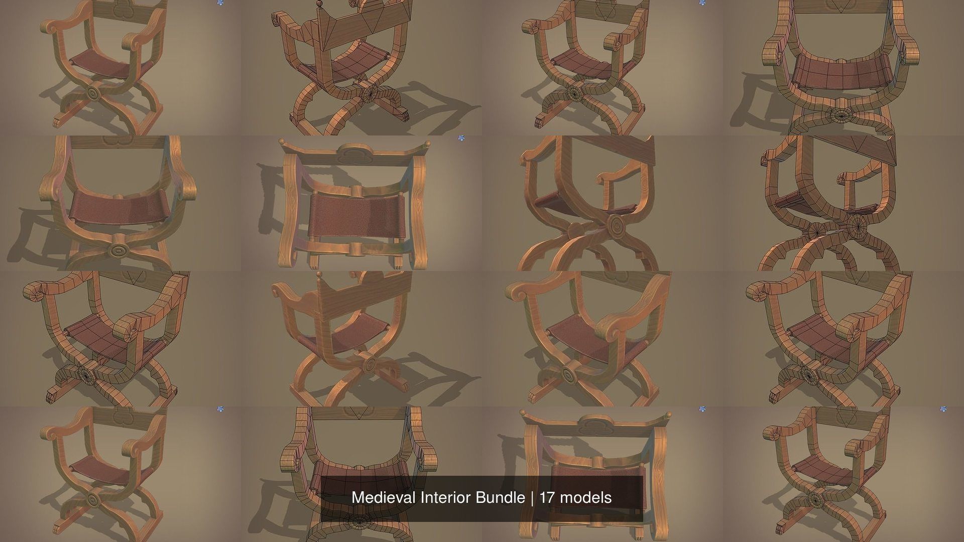 Medieval Interior Bundle 3D Model Collection_1