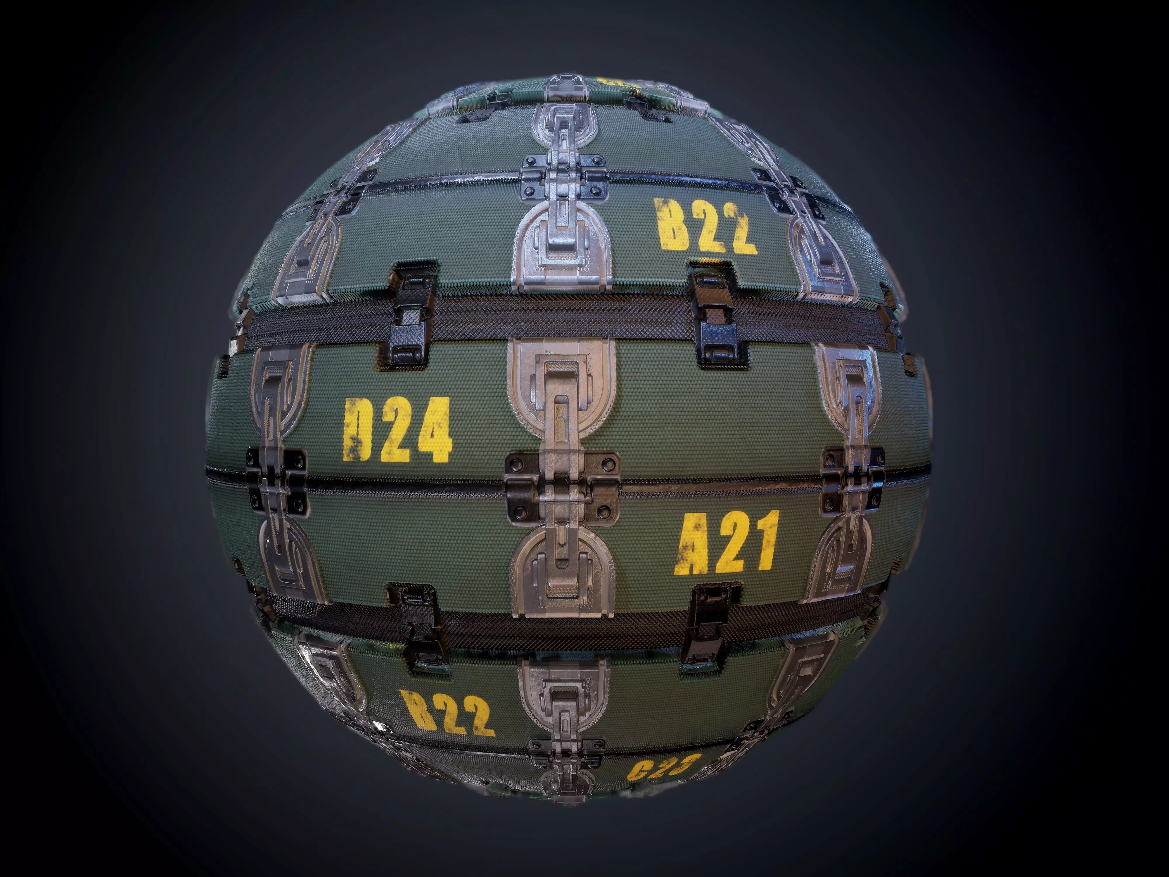 Sci-Fi Military Seamless PBR Texture 05 Texture