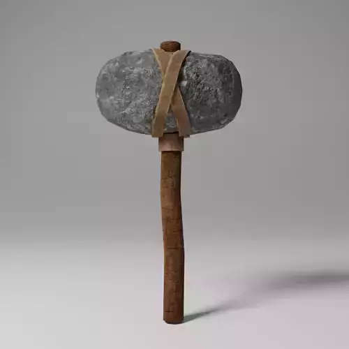 Primitive Neanderthal Axe Free 3D model
