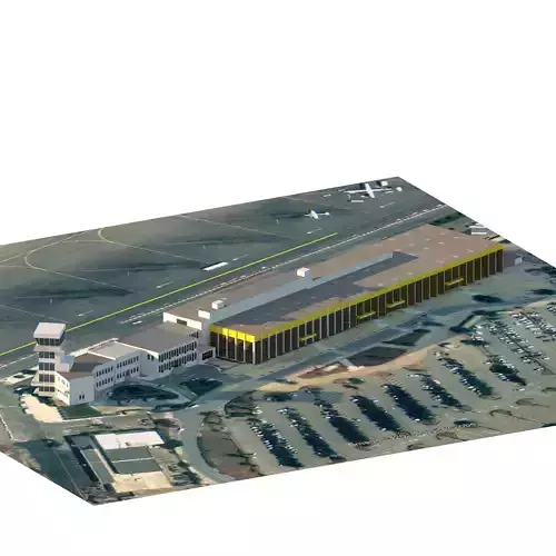 Oran Es Senia Airport Low-poly 3D model