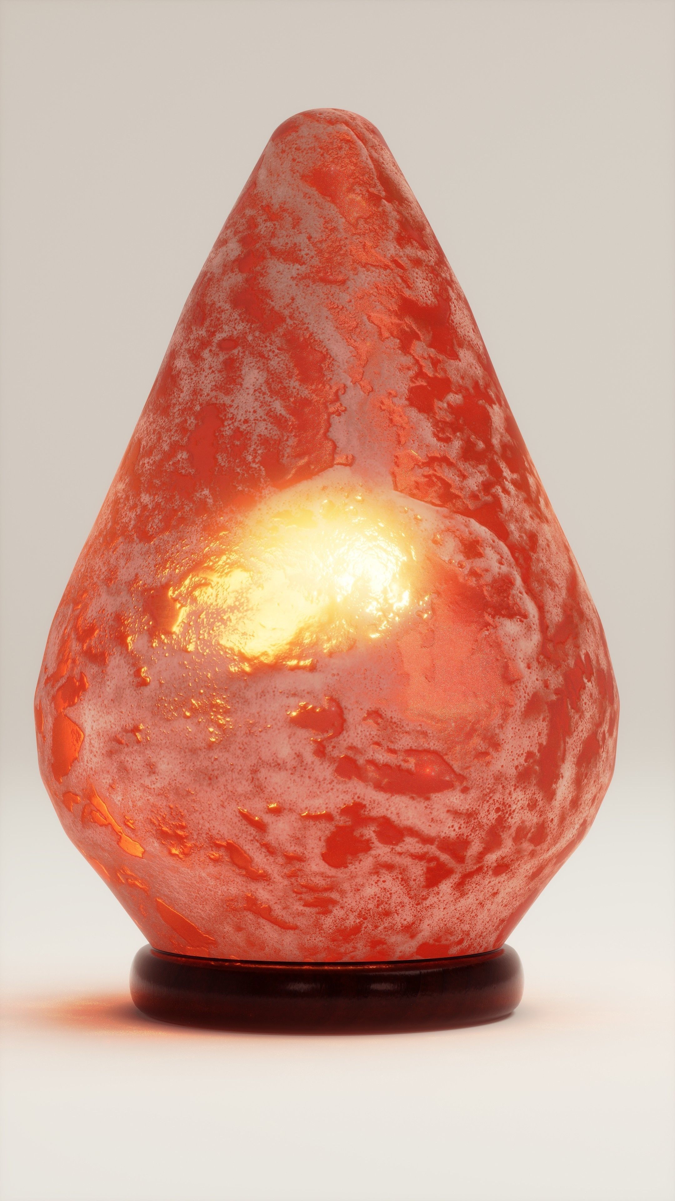 Salt lamp - Drop shaped Low-poly 3D model_3