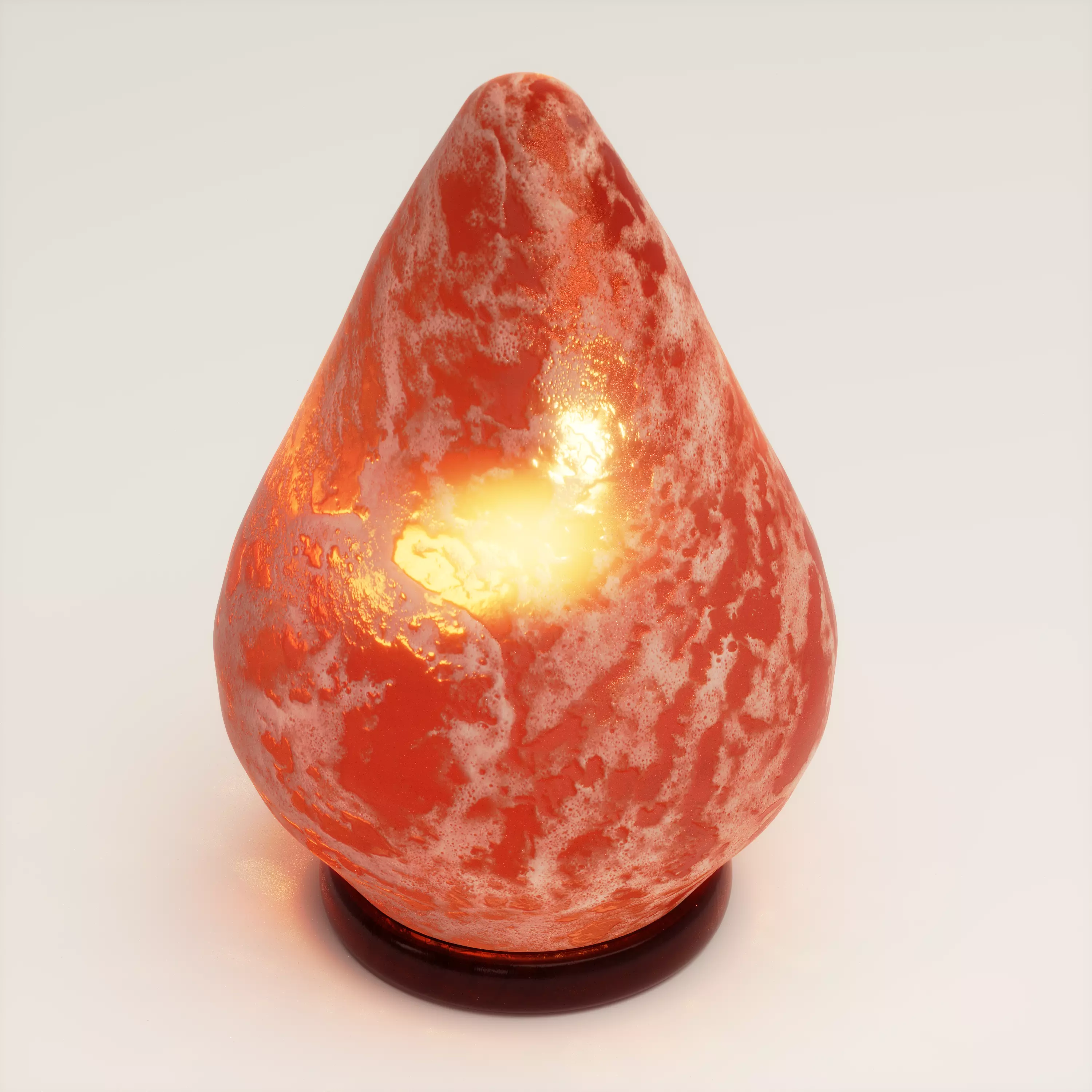 Salt lamp - Drop shaped Low-poly 3D model_0