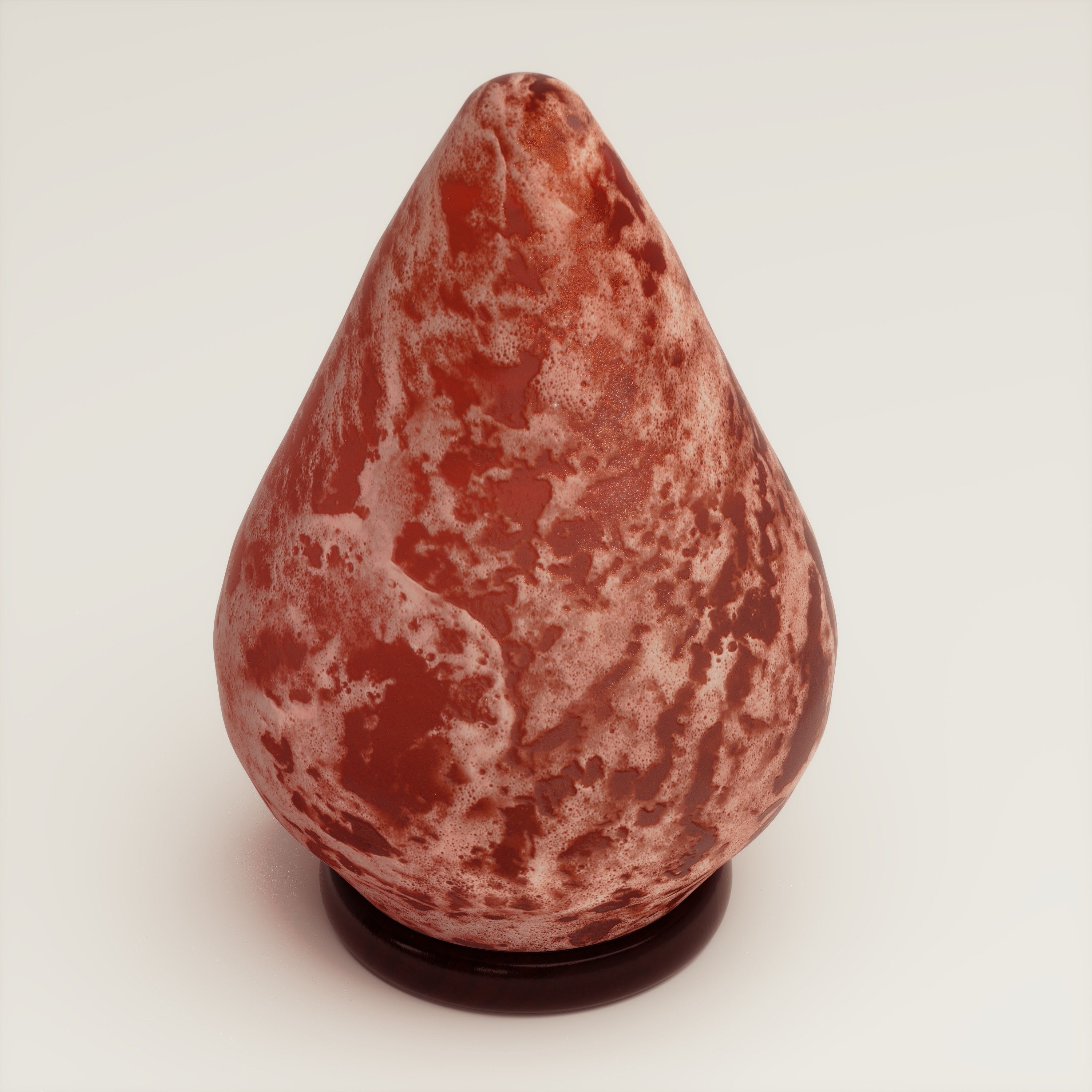 Salt lamp - Drop shaped Low-poly 3D model_1