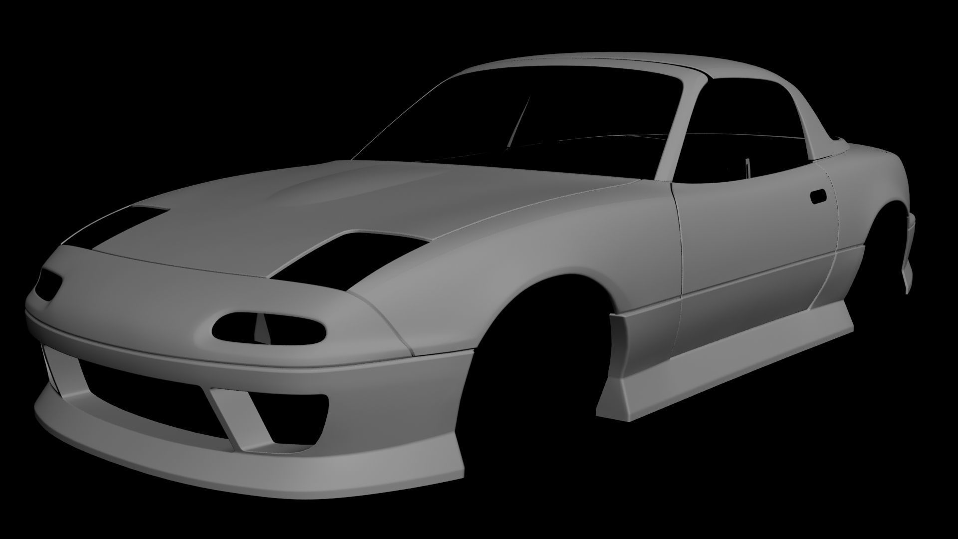 Mazda MX-5 Miata Arios Type 1 bodykit Low-poly 3D model_20