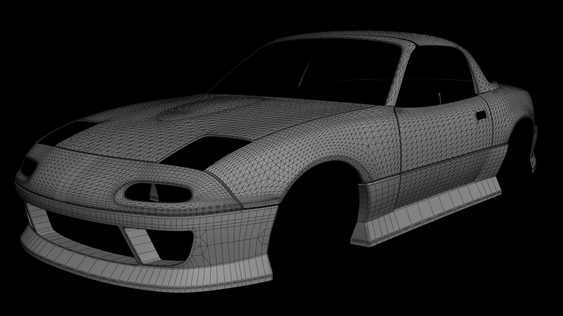 Mazda MX-5 Miata Arios Type 1 bodykit Low-poly 3D model_21