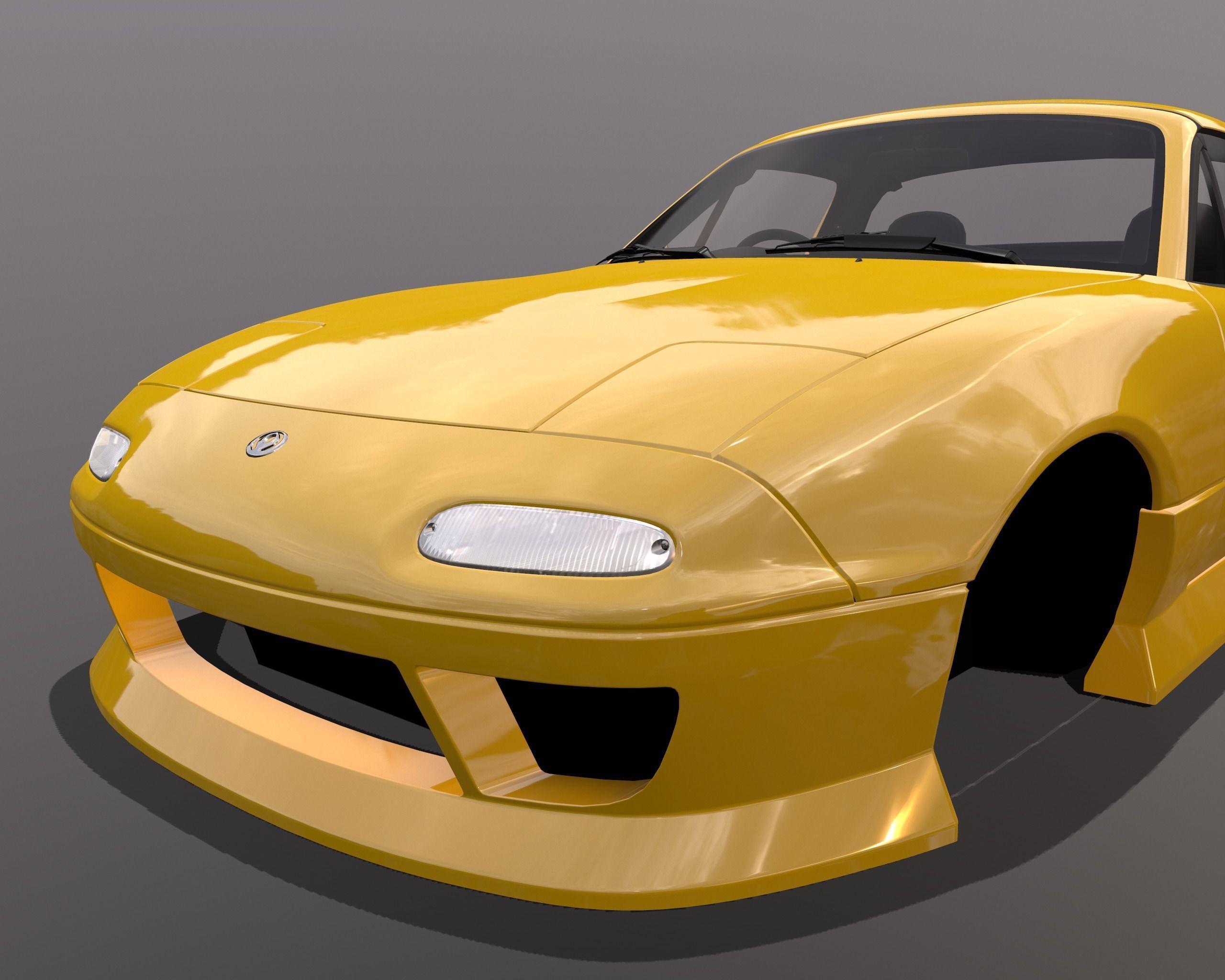Mazda MX-5 Miata Arios Type 1 bodykit Low-poly 3D model_9