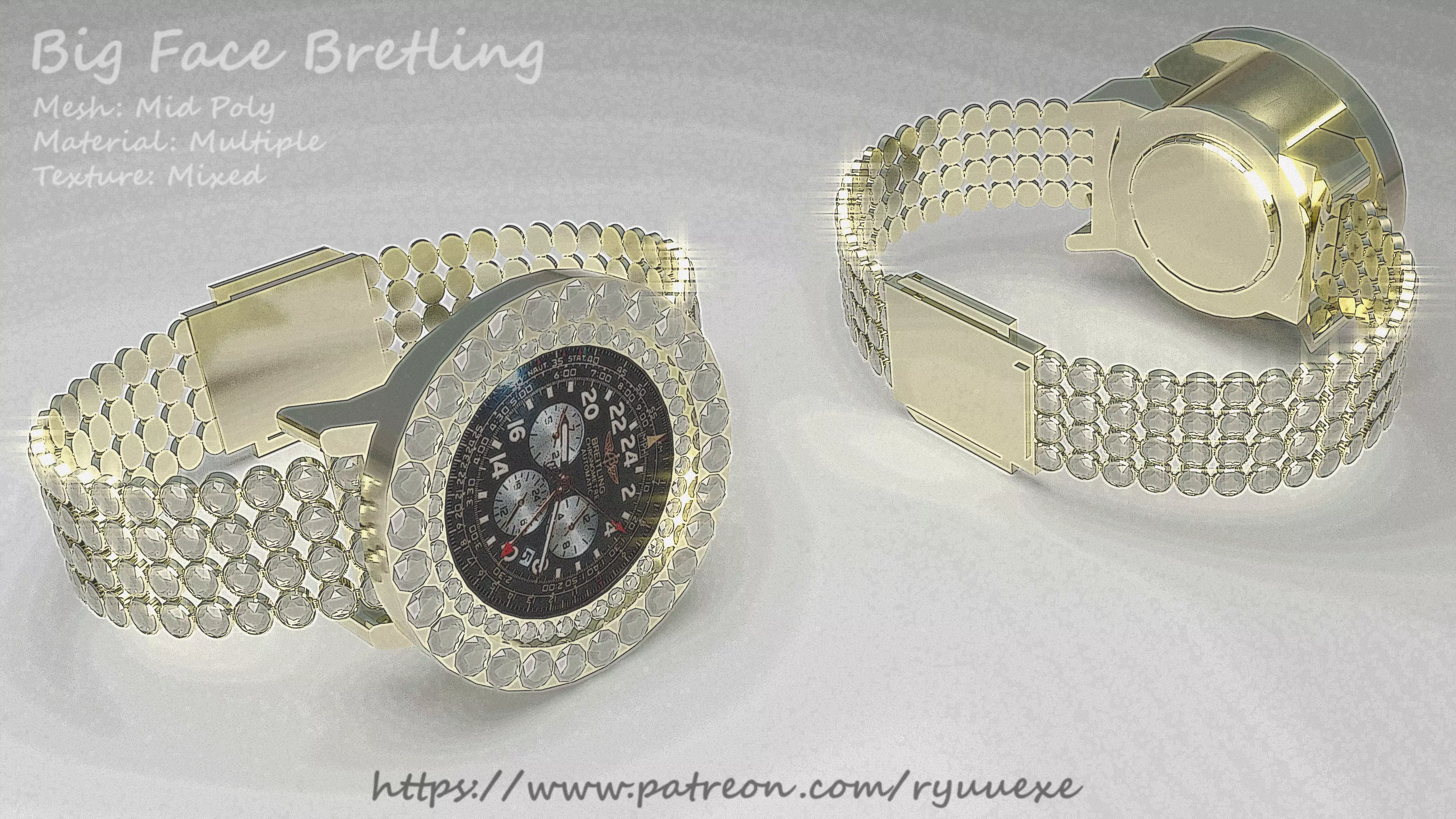 Big Face Bretling 3D model_0