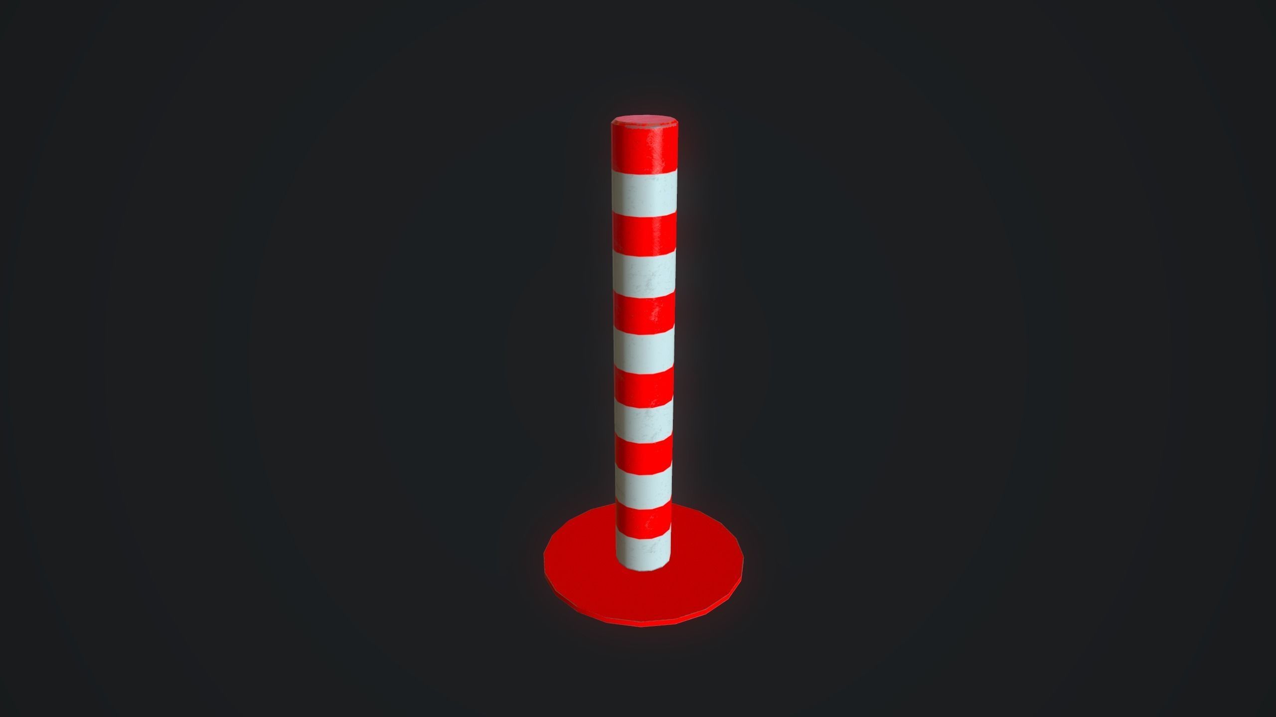 Traffic Barrier Low-poly 3D model_7