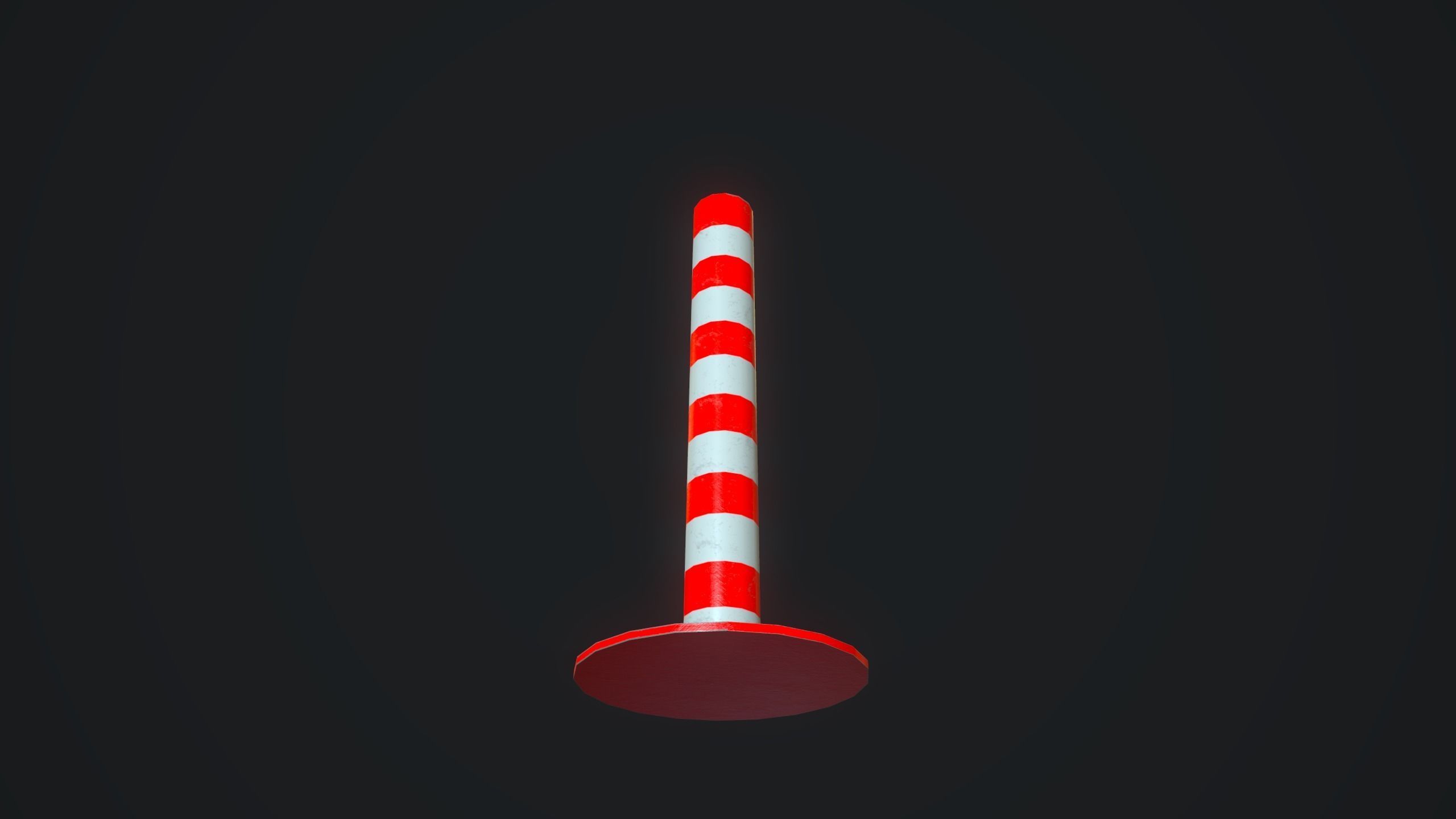 Traffic Barrier Low-poly 3D model_14