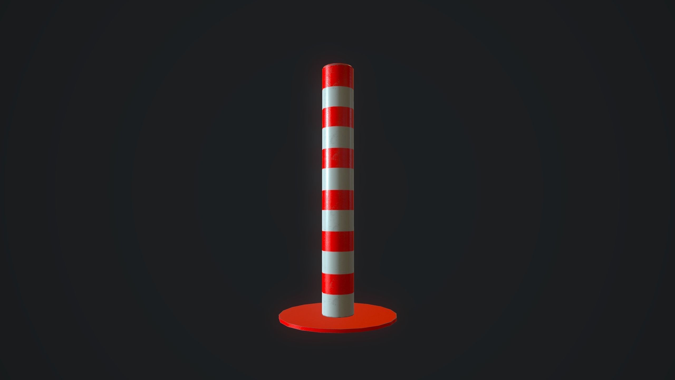 Traffic Barrier Low-poly 3D model_12