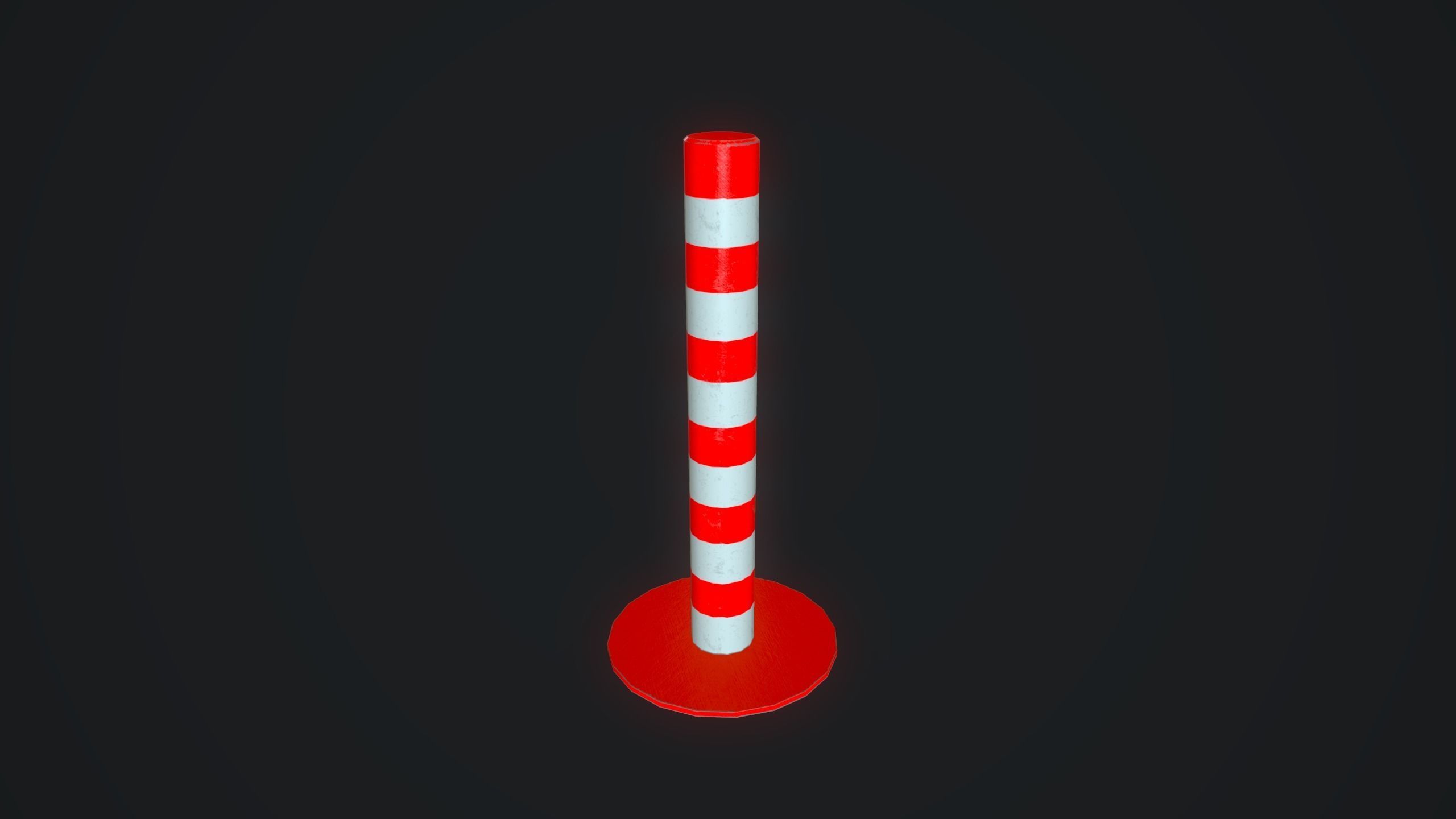Traffic Barrier Low-poly 3D model_3
