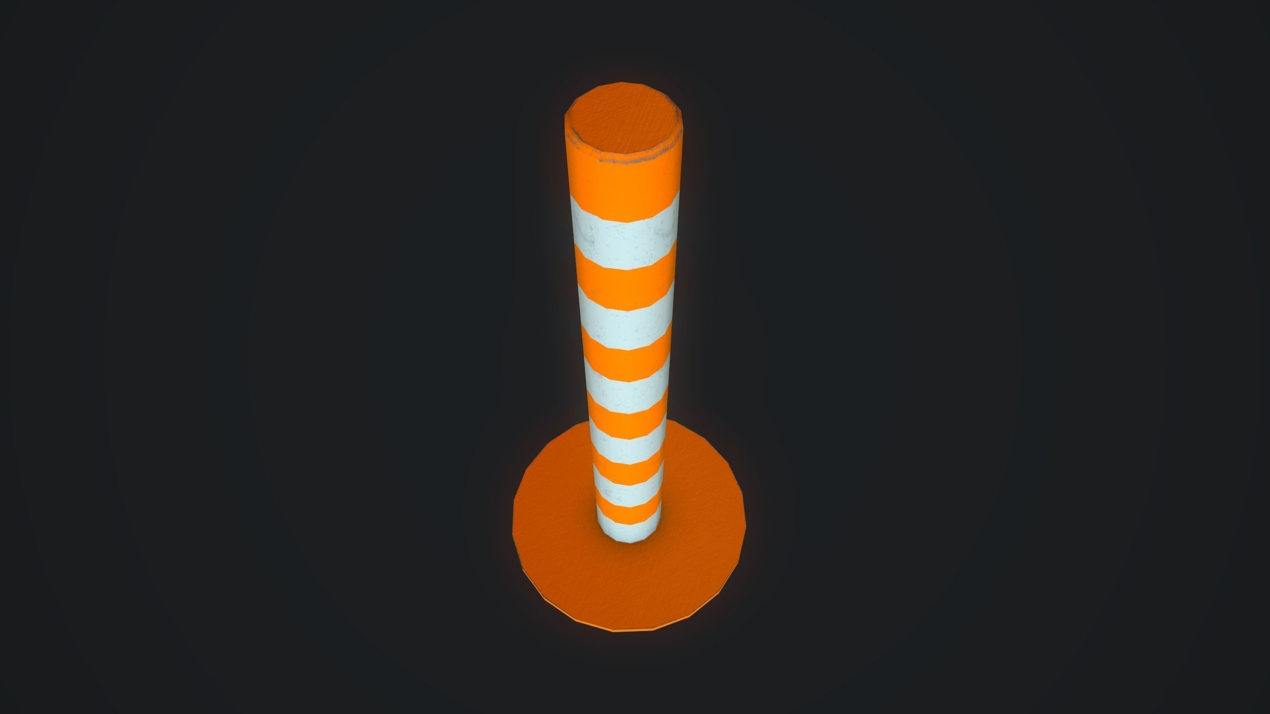 Traffic Barrier Low-poly 3D model_9